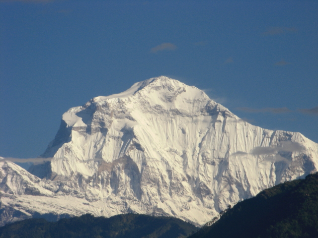 10 Highest Mountains In The World: Dhaulagiri, view from Ramrekha