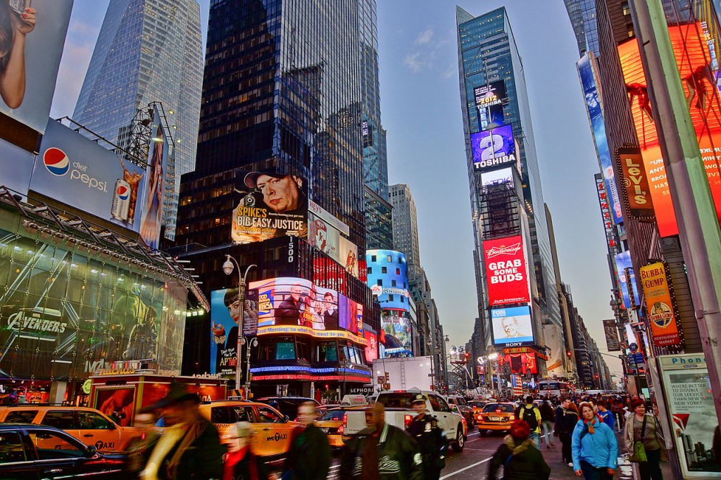 Times Square, NY. The US is likely to become the world's largest oil producer within a few years