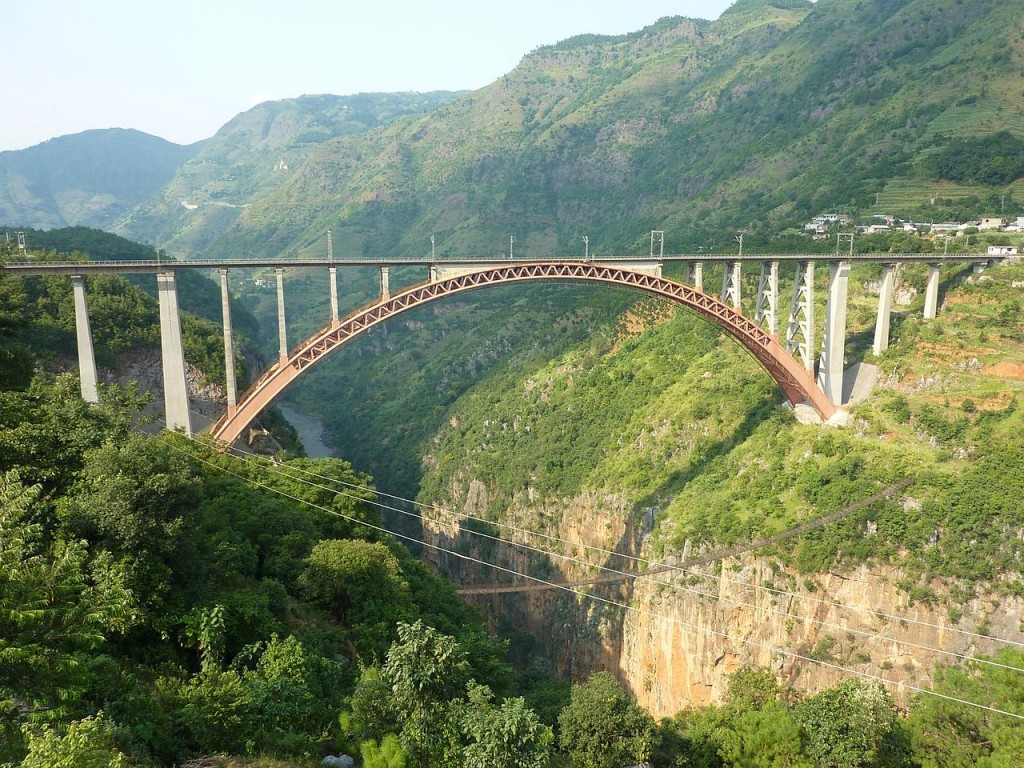 Beipanjiang River Railway Bridge, China (source: wiki)