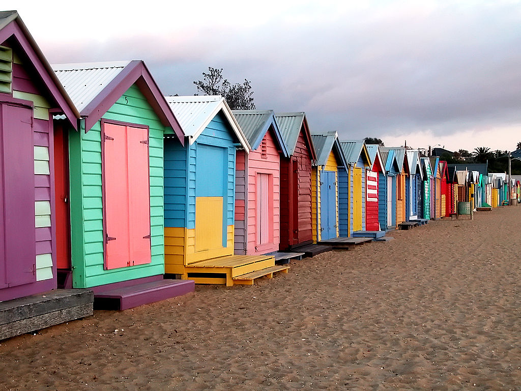 Most Colorful Places Brighton Beach bath boxes, Melbourne, Australia