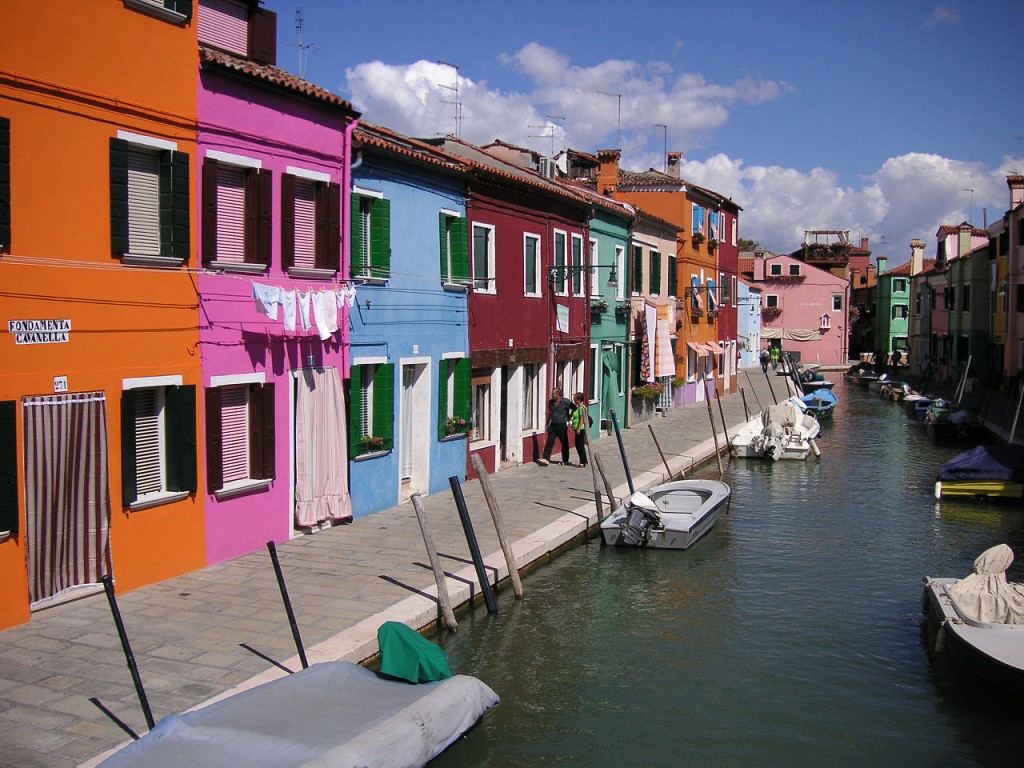 Most Colorful Places: Burano Island, Italy (source: wiki)