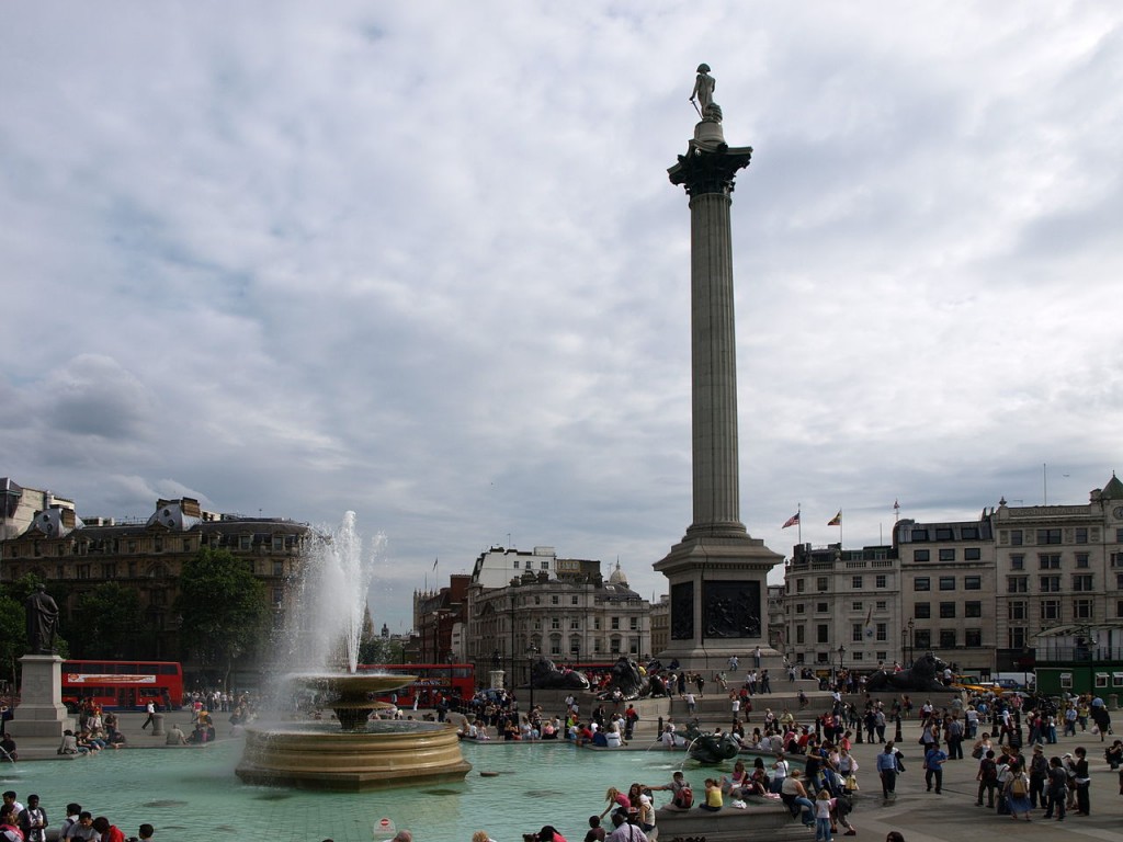 Most Famous City Squares: Trafalgar Square, London, England (source: wiki)