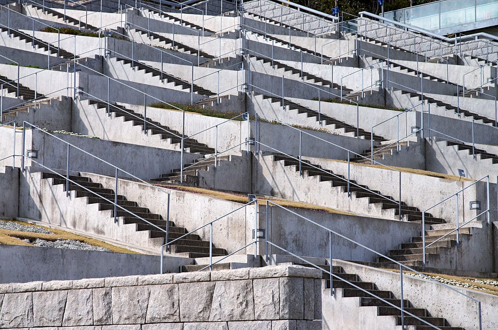 Staircases Worth The Climb: Hyakudanen Garden, Awaji Island, Japan
