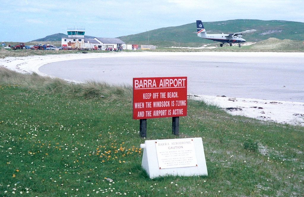 Barra Airport: beach instead of concrete landing strips