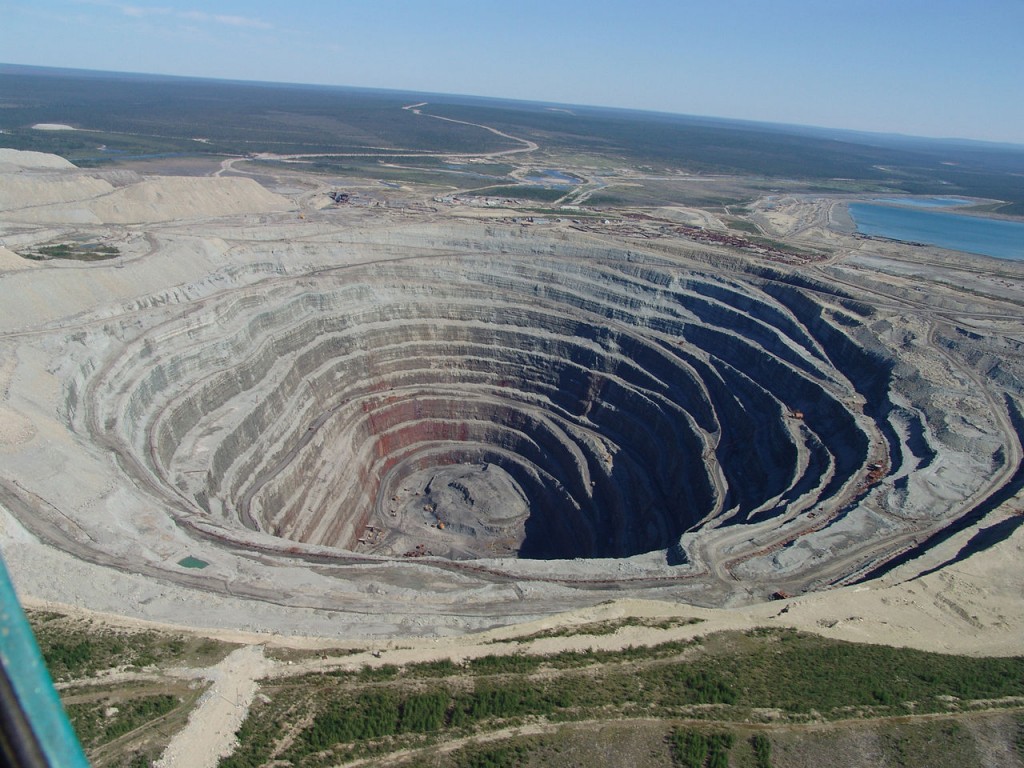 Most Incredible Open-Pit Mines: Udachnaya Diamond Mine (source: wiki)