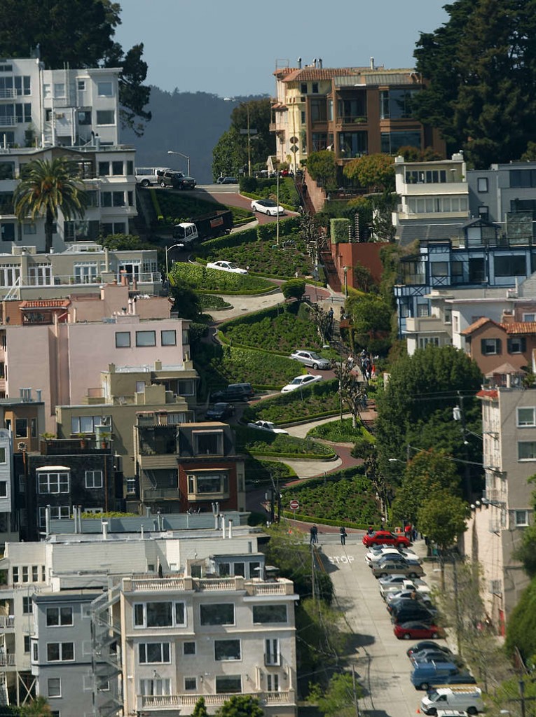 World's most crooked street: Lombard Street, San Francisco