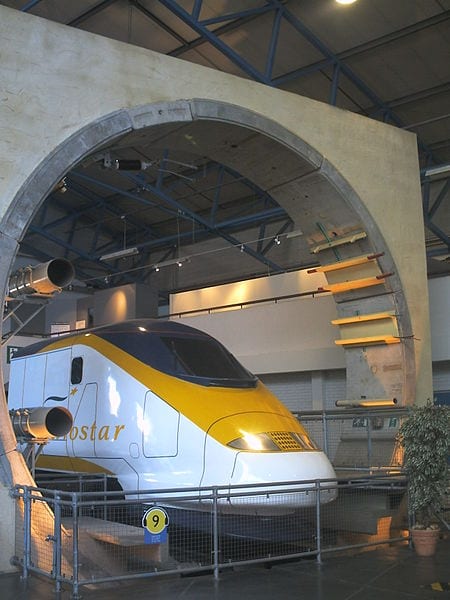 The Channel Tunnel exhibit at the National Railway Museum in York, England