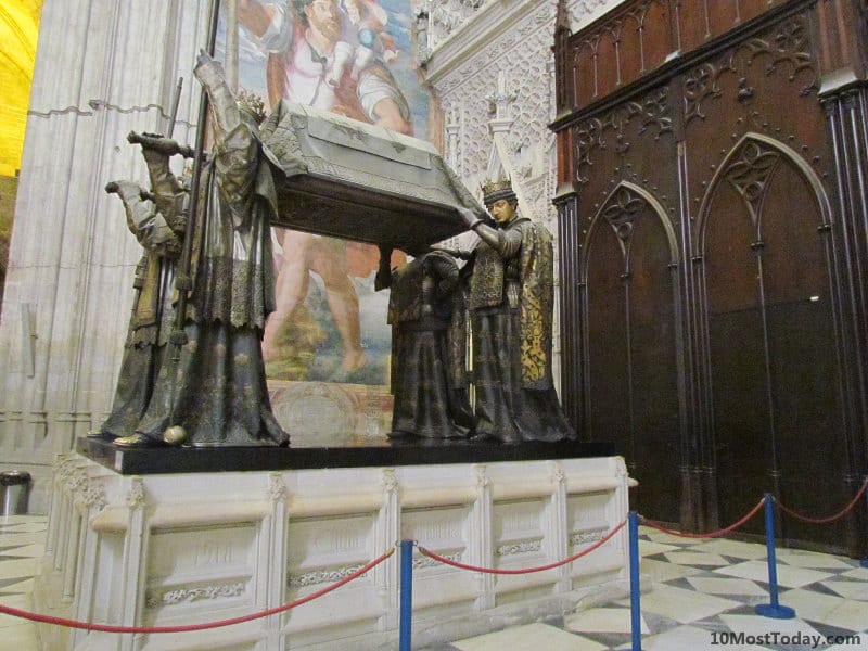 The tomb of Christopher Columbus, Seville Cathedral