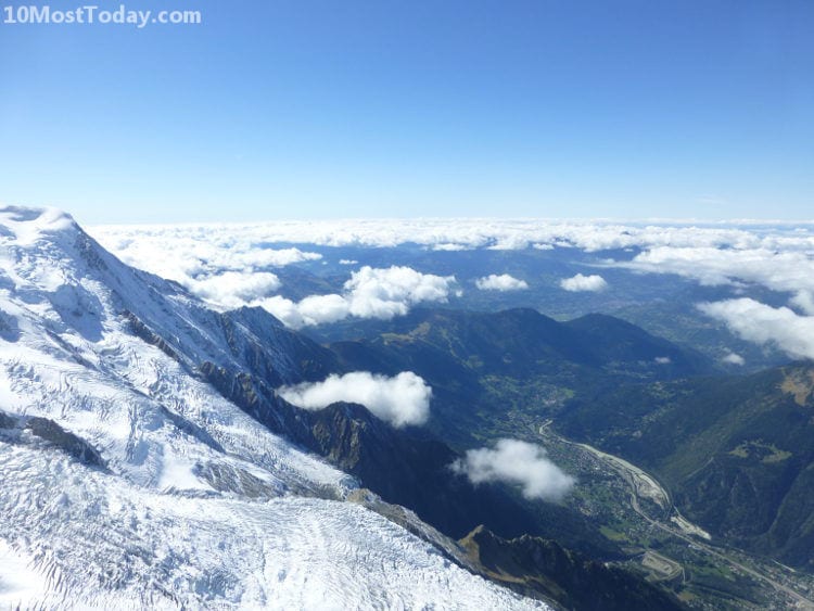 The summit of Aiguille du Midi, above Chamonix, France